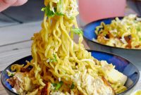 Homemade Chicken Ramen Noodles Recipe with Ginger and Scallions