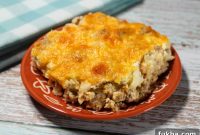 Low Carb Cheesy Beef and Cauliflower Casserole