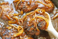 Skillet Salisbury Steak Recipe with Mushroom and Onion Gravy