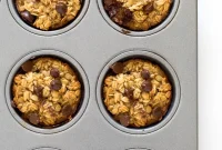 Moist Banana Chocolate Chip Oatmeal Muffins