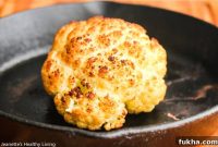 Whole Roasted Cauliflower with Pistachio Herb Sauce