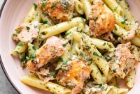 Creamy Salmon Pesto Pasta Recipe