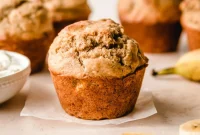 One-Bowl Banana Muffins with Sour Cream (Makes 6)