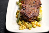 Crispy Black Bean Patties with Fresh Corn Relish
