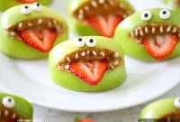 Halloween Apple Monster Mouths Recipe for Party Snacks