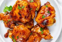 Oven Baked Honey Lemon Pepper Chicken Thighs
