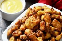 Crispy Baked Chicken Nuggets with Honey Mustard Sauce