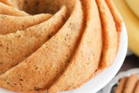 Banana Biscoff Bundt Cake with Cookie Butter Glaze