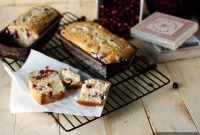 Glazed Cranberry-Lemon Loaf with Crystallized Ginger