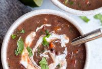 Slow Cooker Black Bean Soup Recipe
