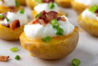 Crispy Baked Potato Bites with Cheddar and Herbs