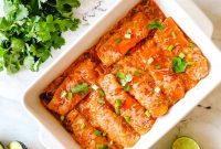 Slow Cooker Shredded Chicken Enchiladas