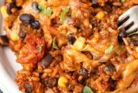 One-Pan Mexican Beef and Rice Skillet Recipe