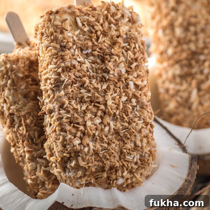 Creamy Coconut Popsicles Low Carb and Sugar Free