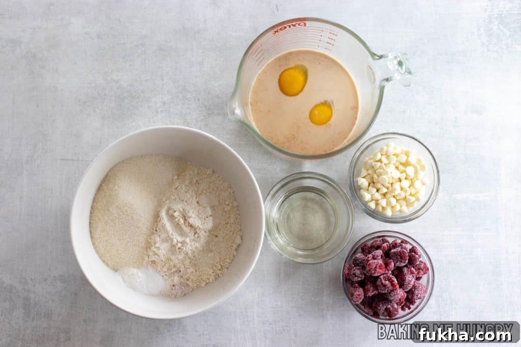 ingredients in bowls