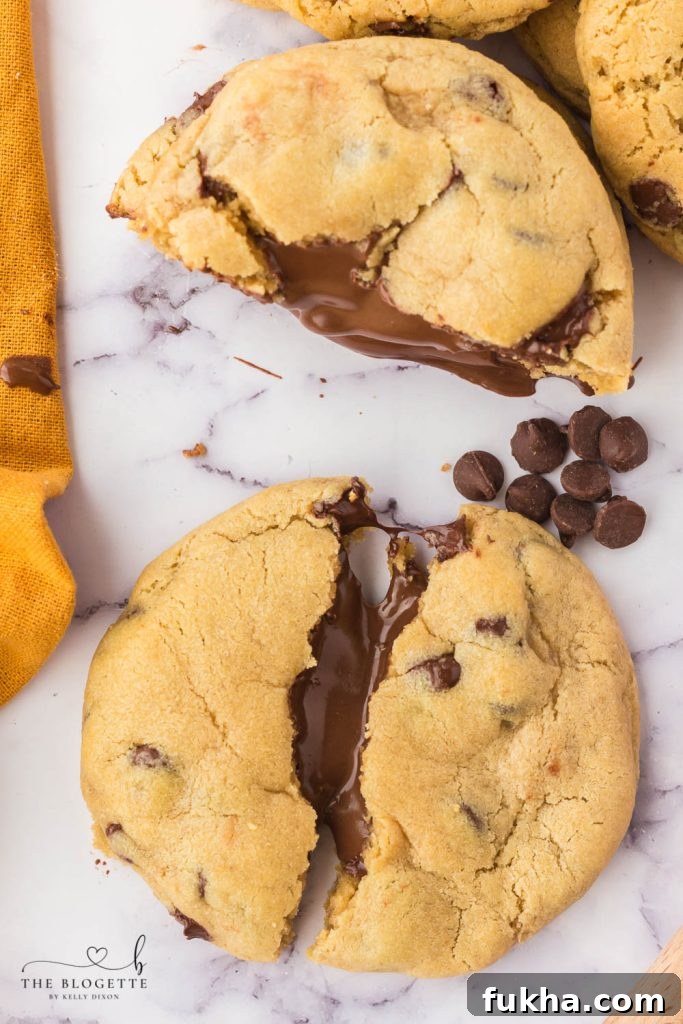 How to Make Nutella Stuffed Chocolate Chip Cookies 3 The BEST Bakery Style Nutella Stuffed Chocolate Chip Cookies Recipe!