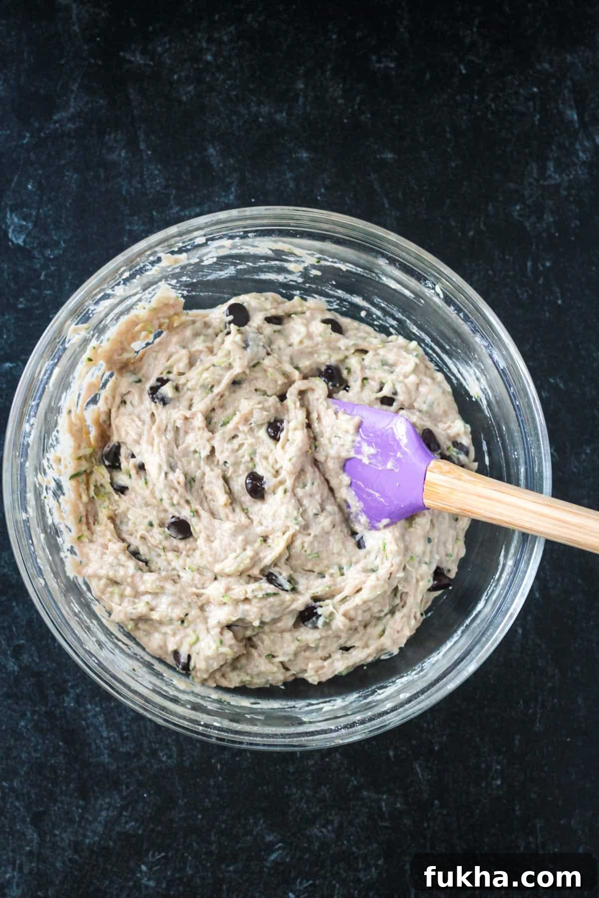 Finished batter in a mixing bowl.