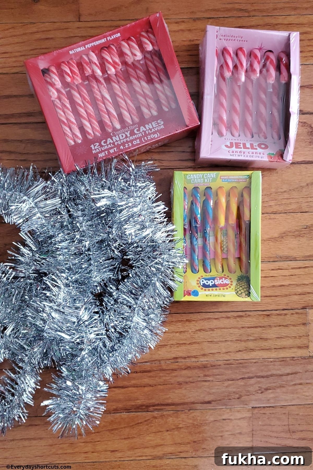 supplies for candy cane throw game