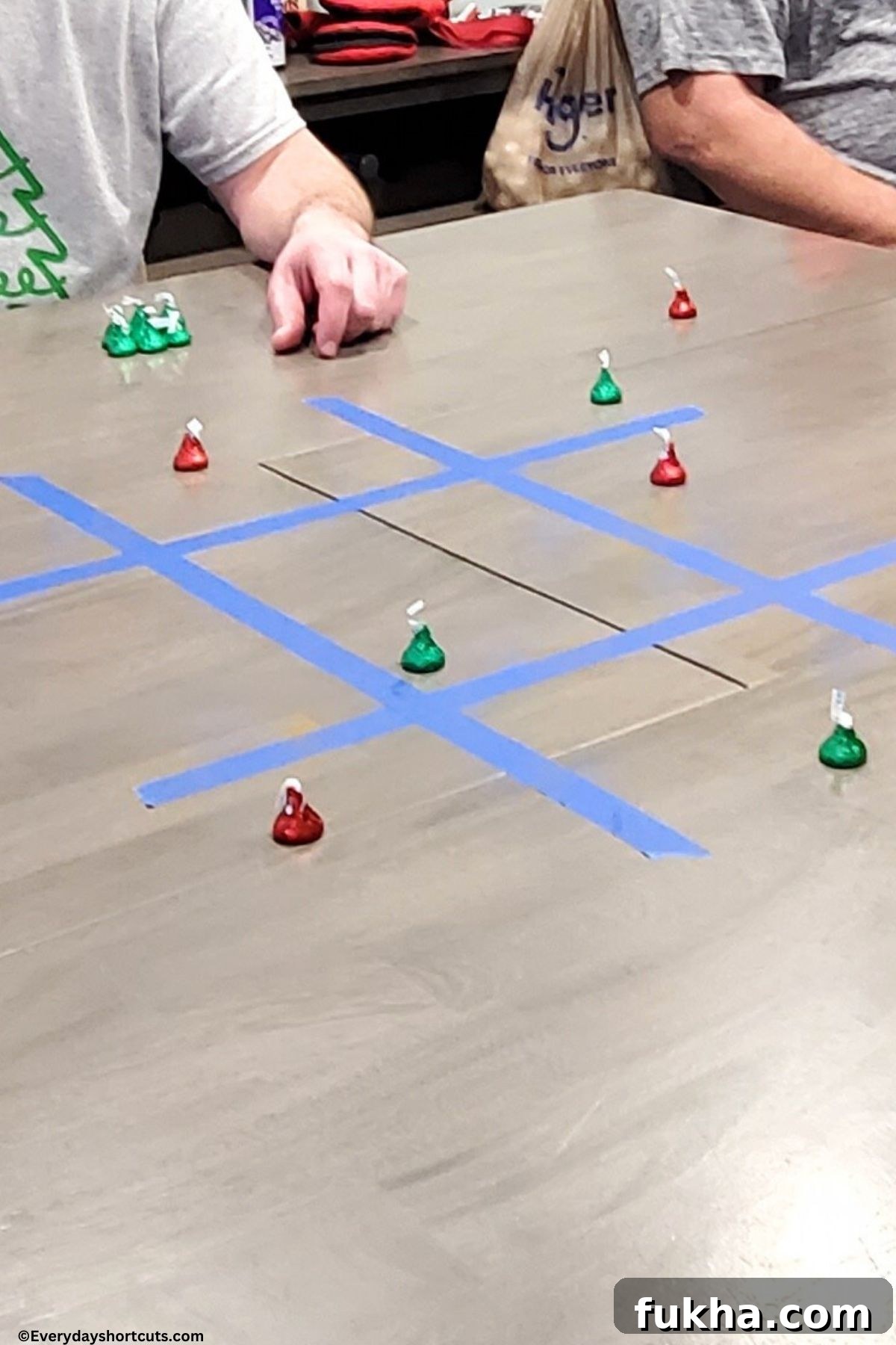 Playing Tic Tac Toe with Hershey Kisses
