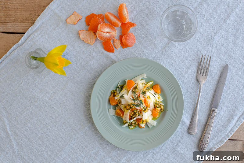 Clementine Fennel Salad with Zesty Dill Vinaigrette 2 Clementine and fennel salad with a citrussy dill dressing