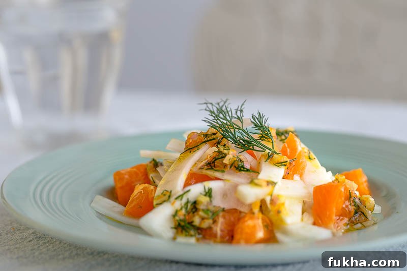 Clementine Fennel Salad with Zesty Dill Vinaigrette 3 Clementine and fennel salad with a citrussy dill dressing