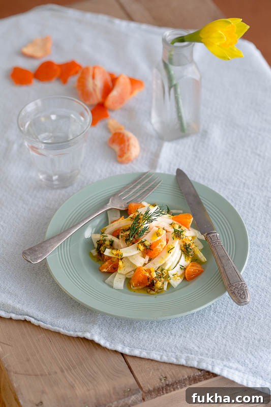 Clementine Fennel Salad with Zesty Dill Vinaigrette 5 Clementine and fennel salad with a citrussy dill dressing