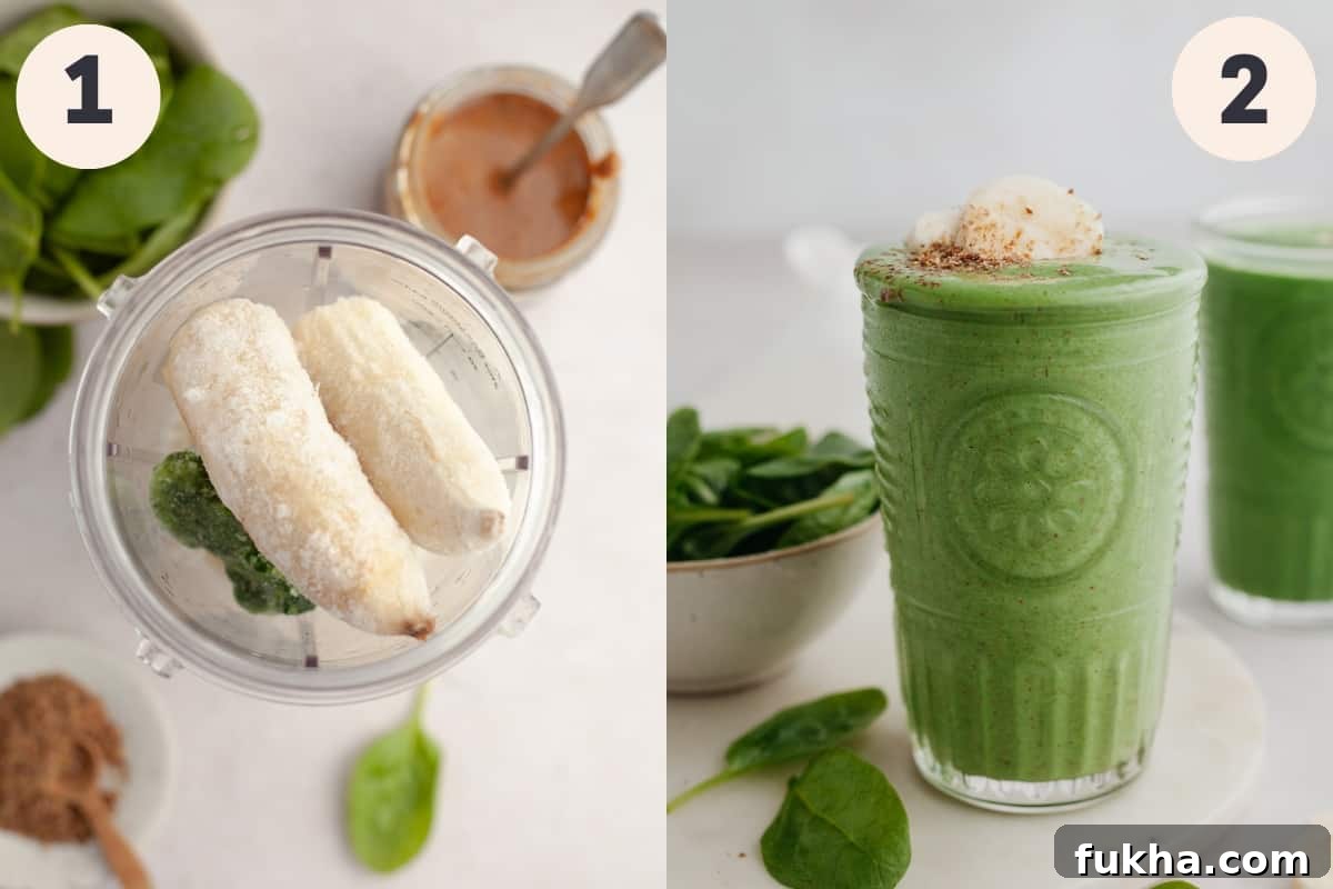 Blender with ingredients for smoothie