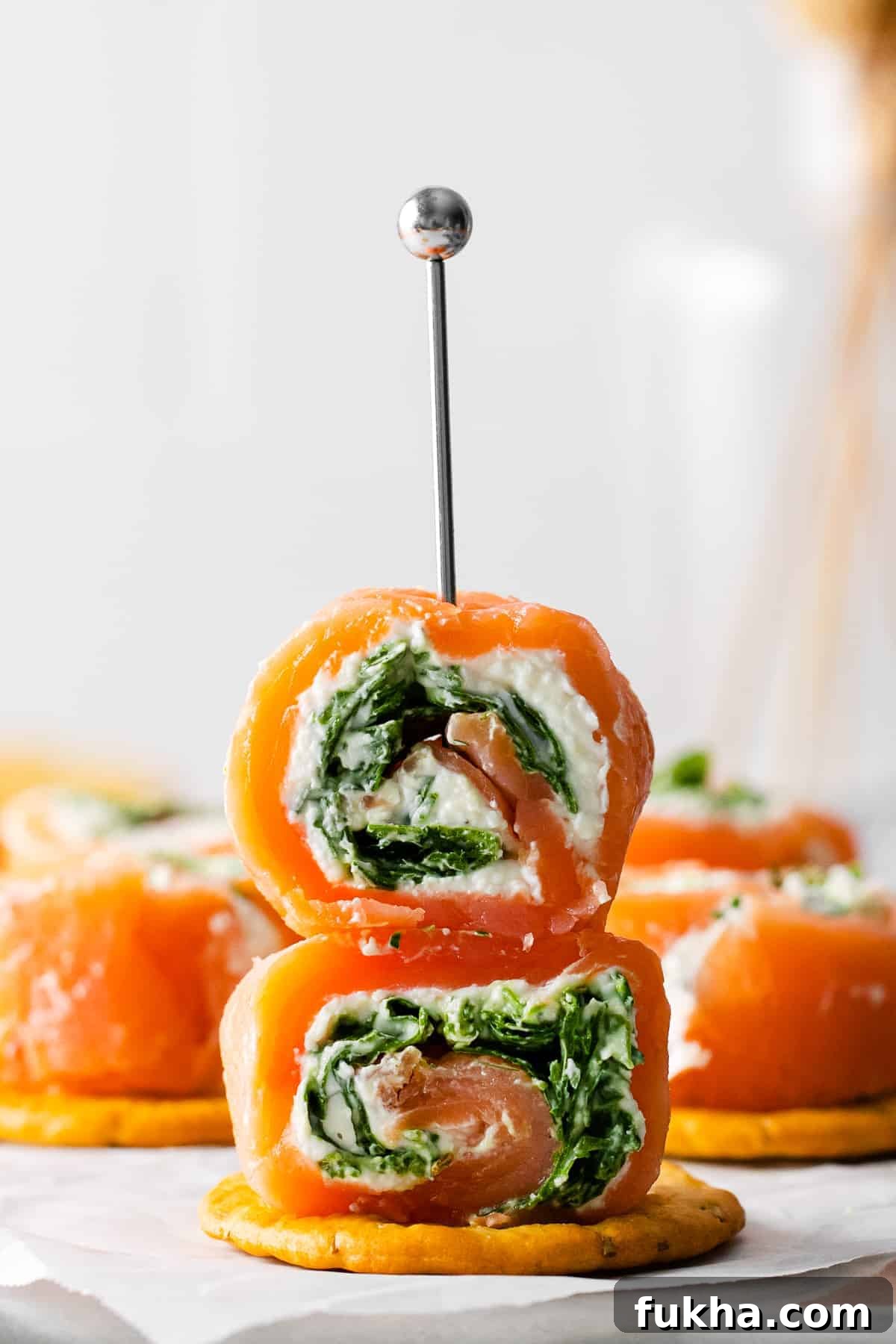 Smoked Salmon Pinwheels Recipe with Cream Cheese and Dill 2 salmon pinwheel