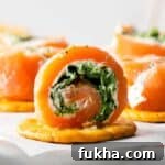 Smoked Salmon Pinwheels Recipe with Cream Cheese and Dill 8 img 124647 7