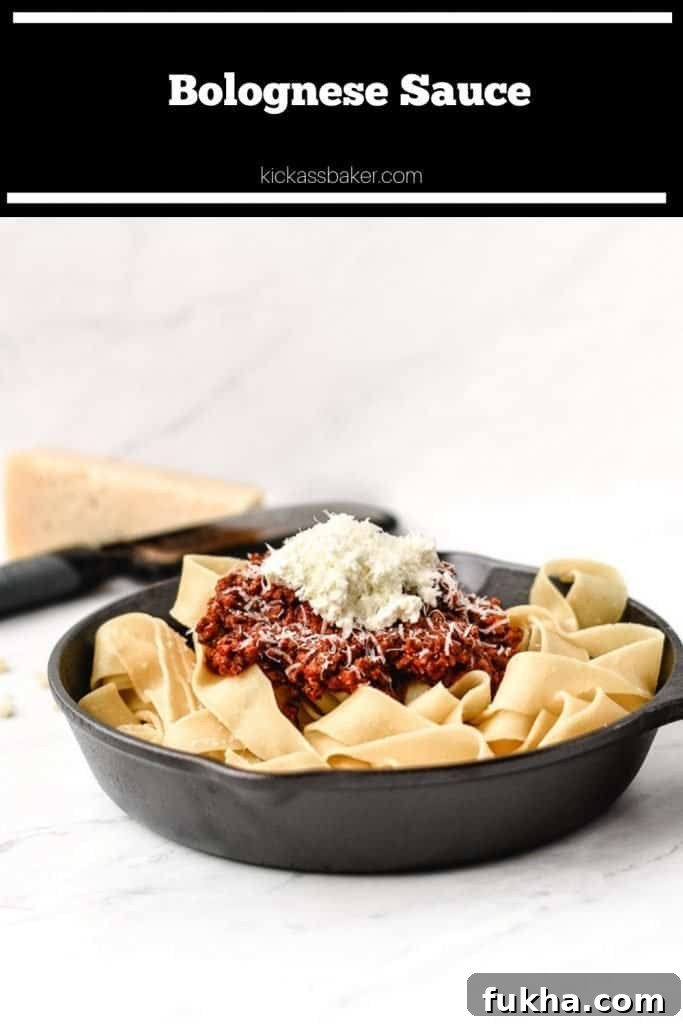 Pin this Bolognese recipe