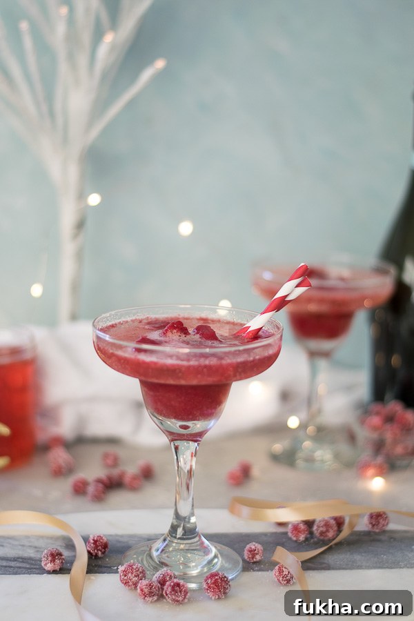 cranberry sorbet champagne float