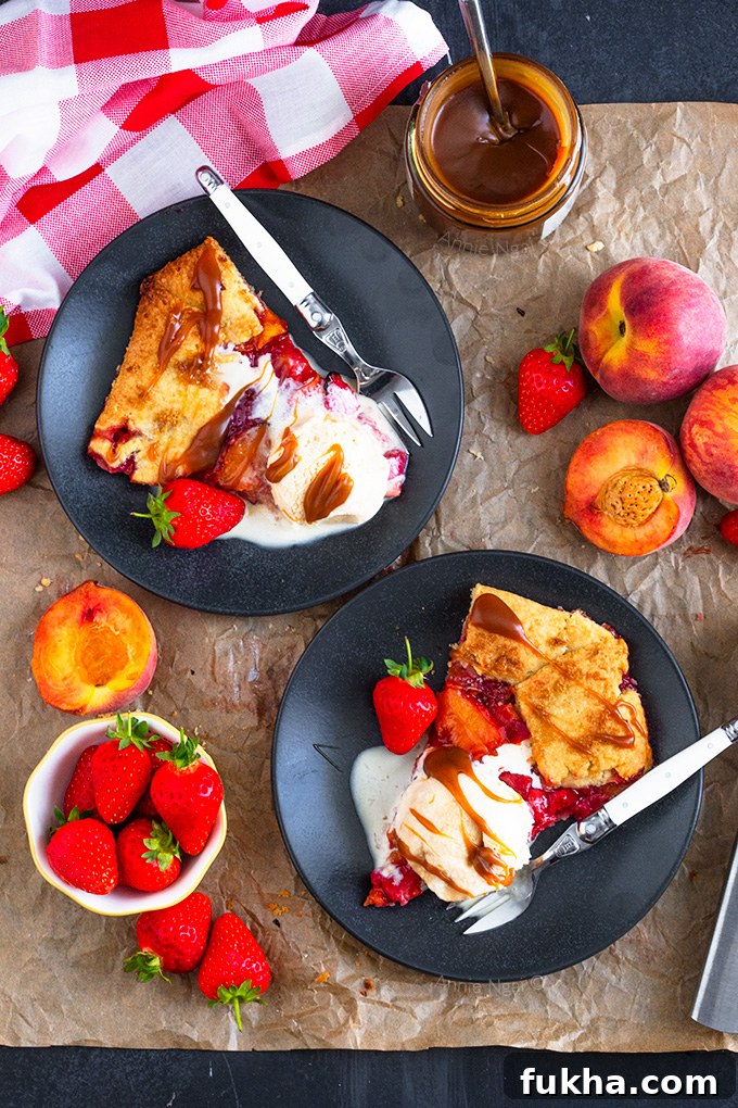 Strawberry Peach Galette close-up