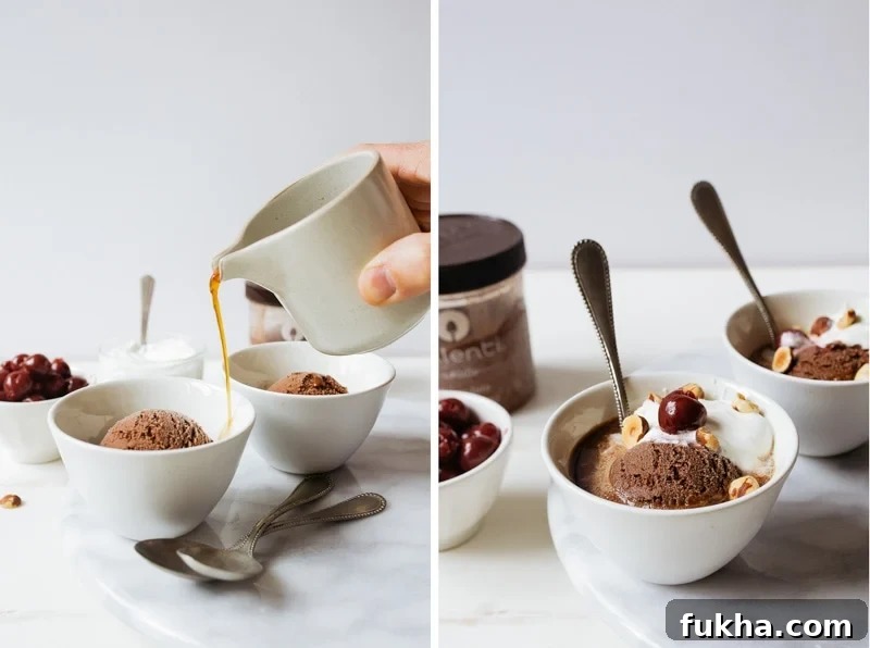 Hazelnut Mocha Affogato for Two. The best coffee dessert for two.