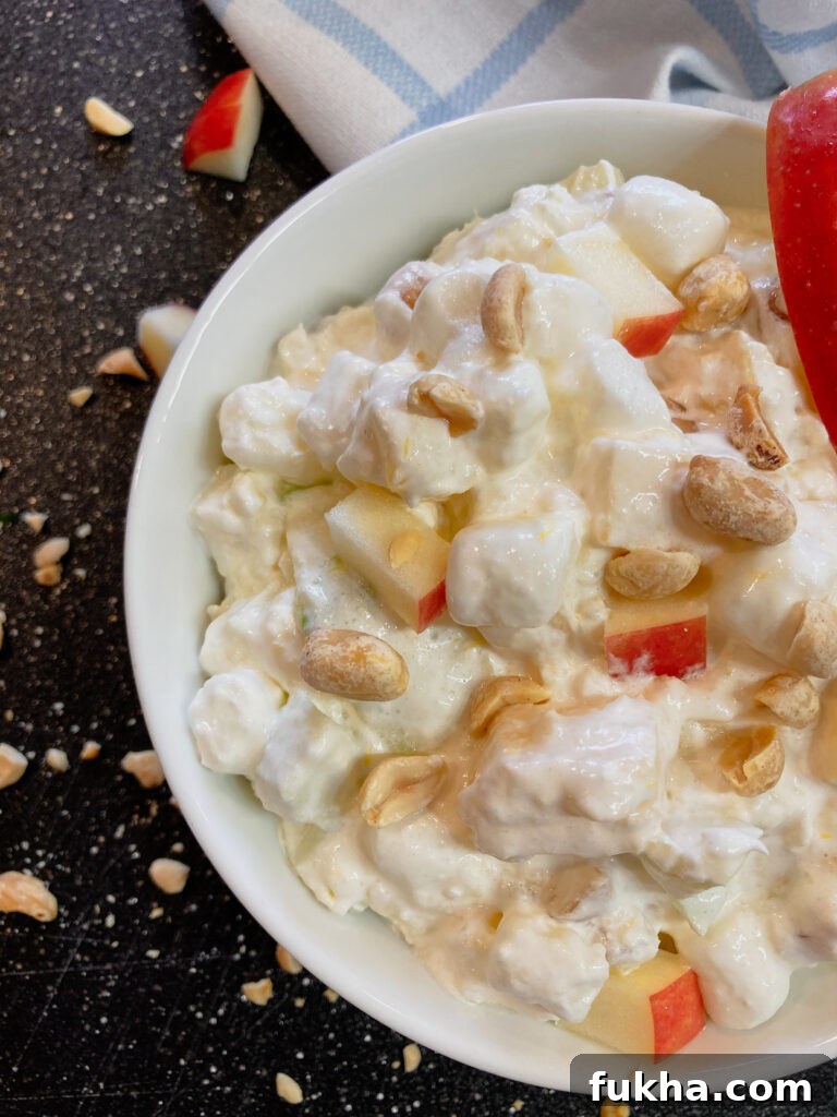 taffy apple salad in a bowl