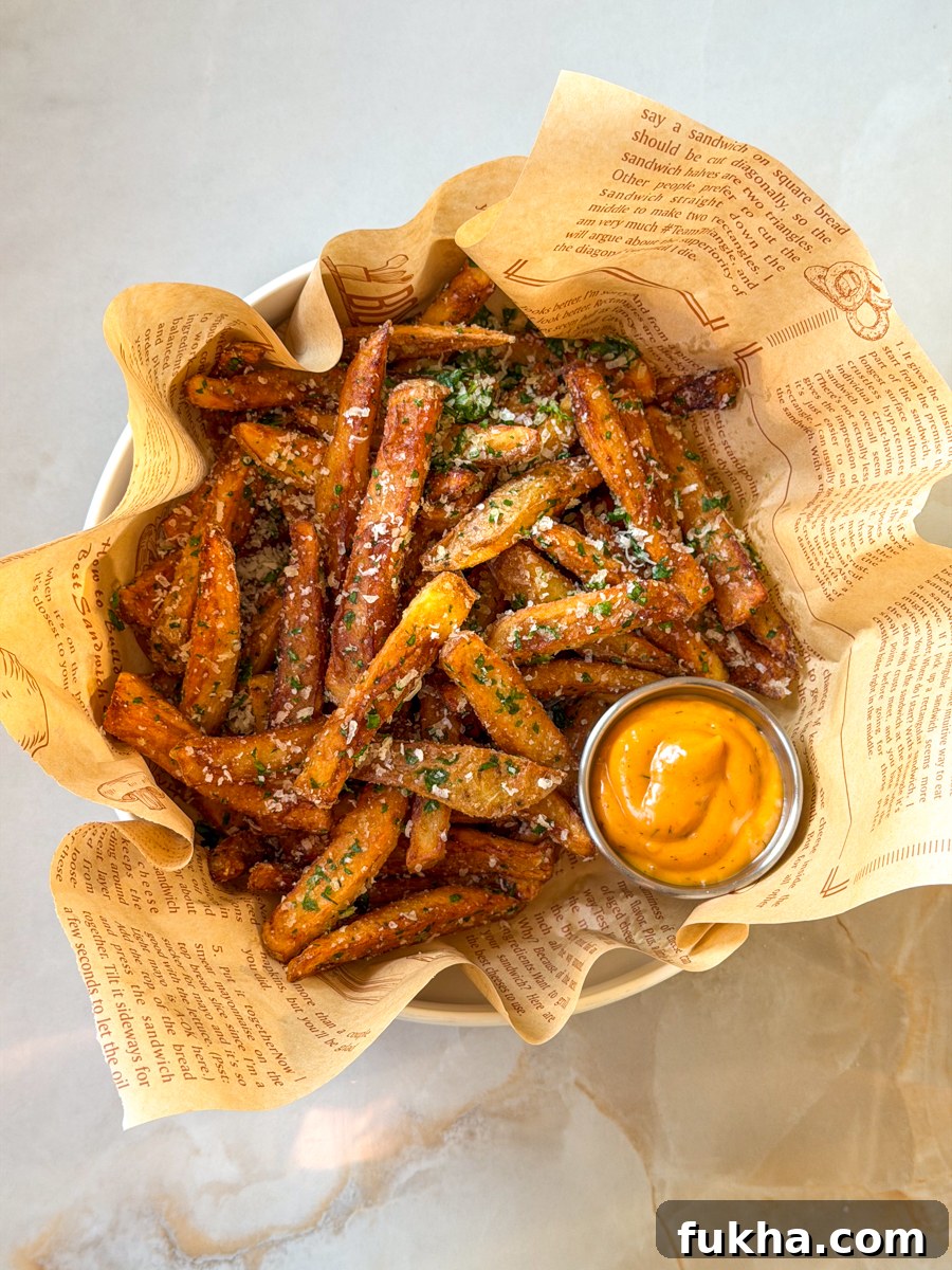 garlic parmesan french fries