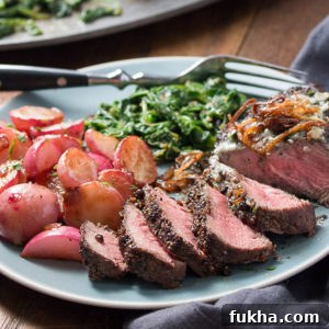 This grass-fed peppercorn flat iron steak was an easy and tasty low carb & keto dinner.