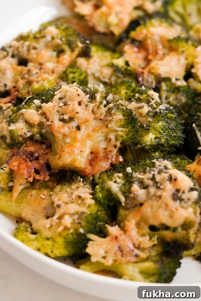 Crispy Smashed Broccoli with Parmesan 8 bowl of crispy smashed broccoli florets with parmesan cheese.