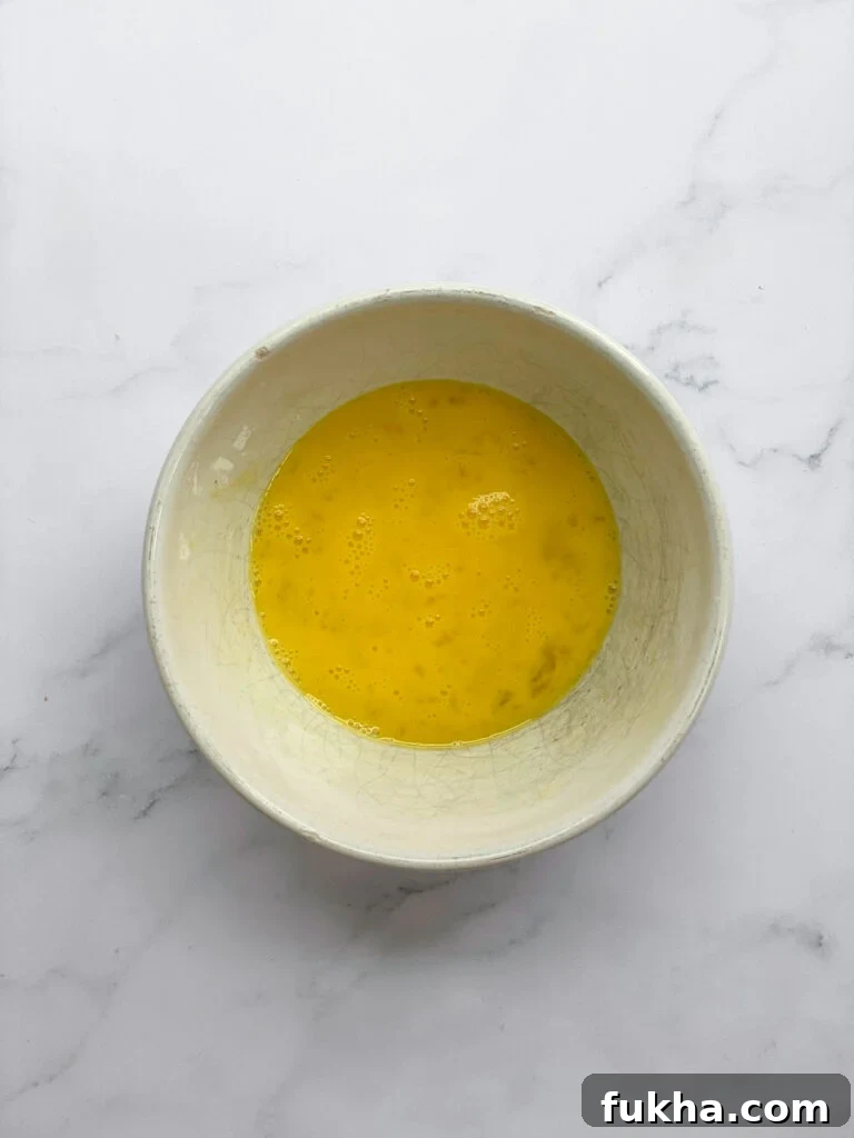 eggs whisked