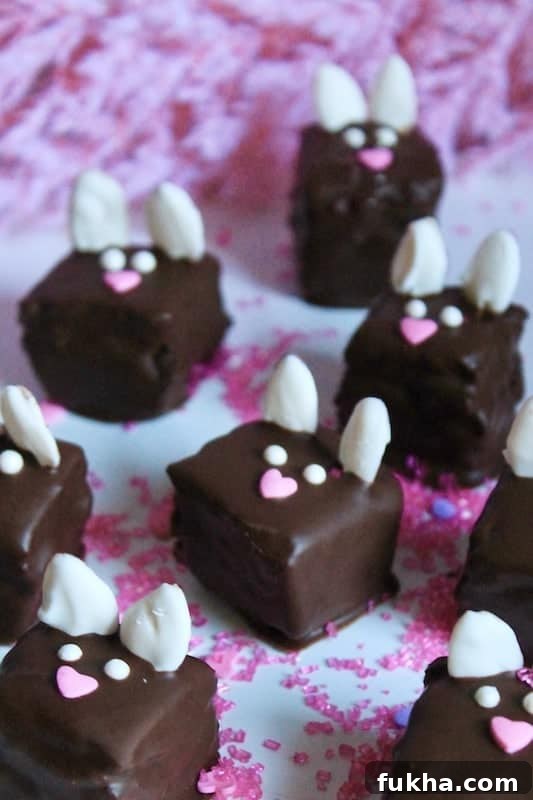 decadent chocolate bunny ear bites