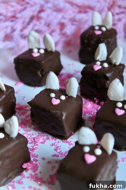 dip easter chocolate brownies into melted chocolate