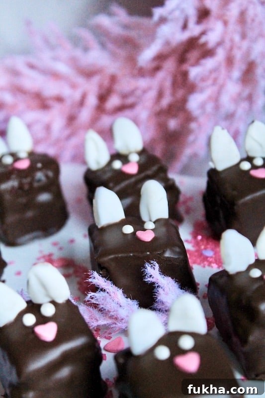 decadent chocolate bunny ear bites