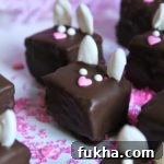 easter bunny ear chocolate covered brownie bites