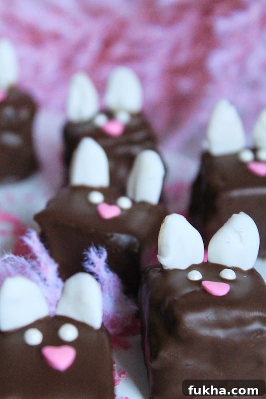 decadent chocolate bunny ear bites