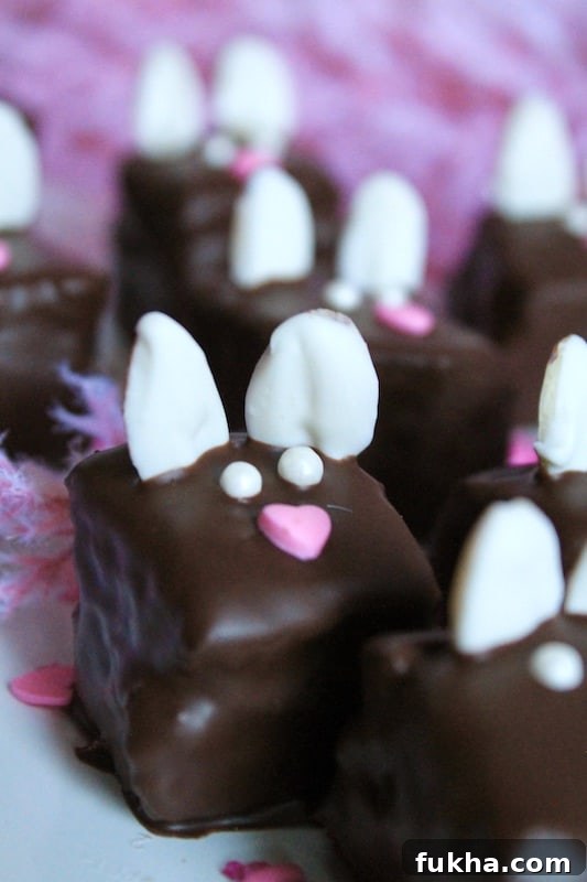 decadent chocolate bunny ear bites