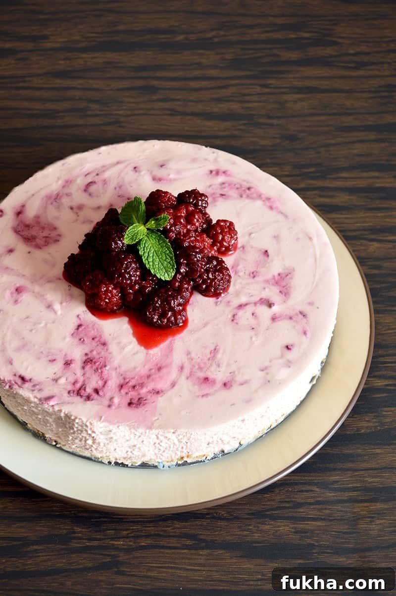 no bake blackberry cheesecake