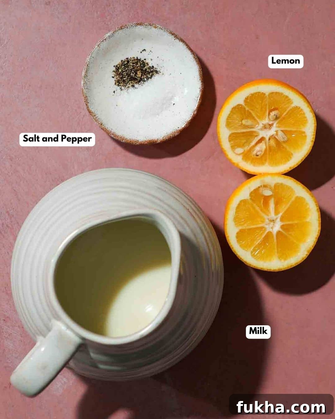 Ingredients you need to make easy homemade ricotta cheese.