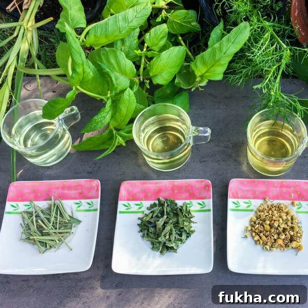 three herbal teas