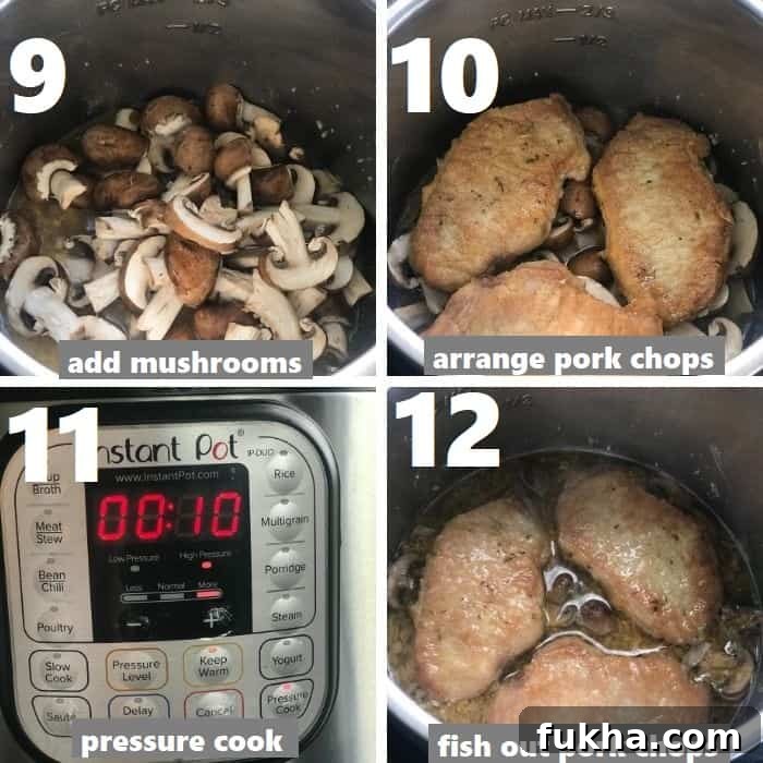 pressure cooking pork chops in the instant pot