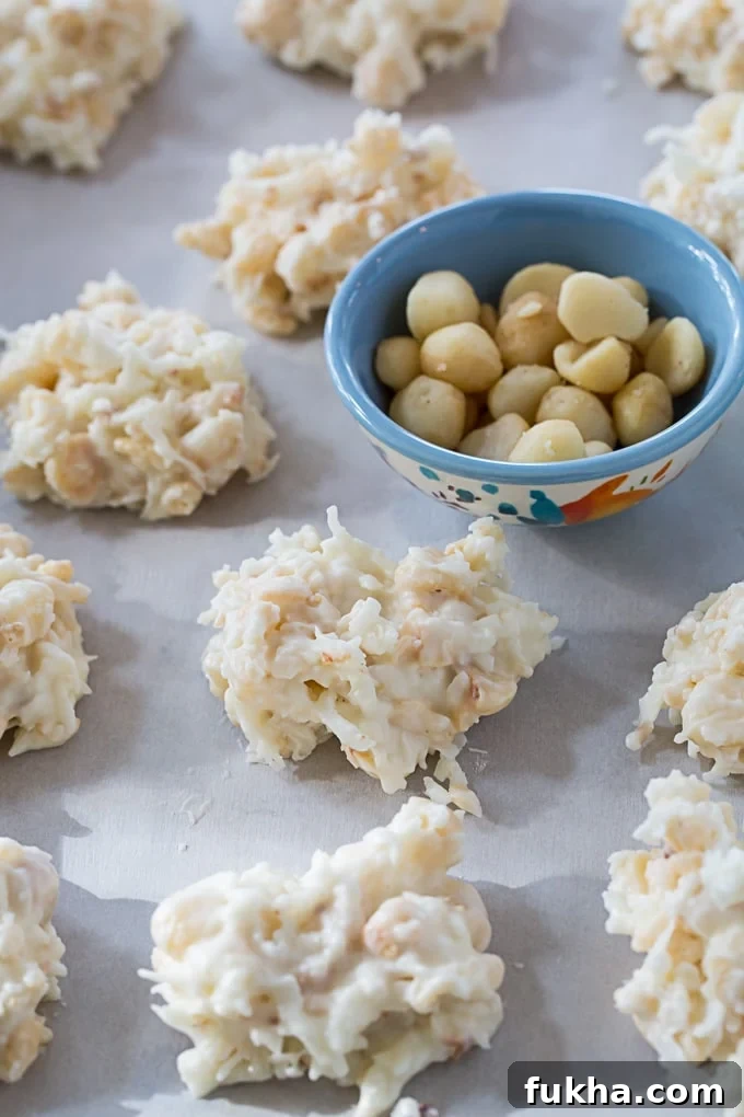 White Chocolate Coconut Macadamia Clusters