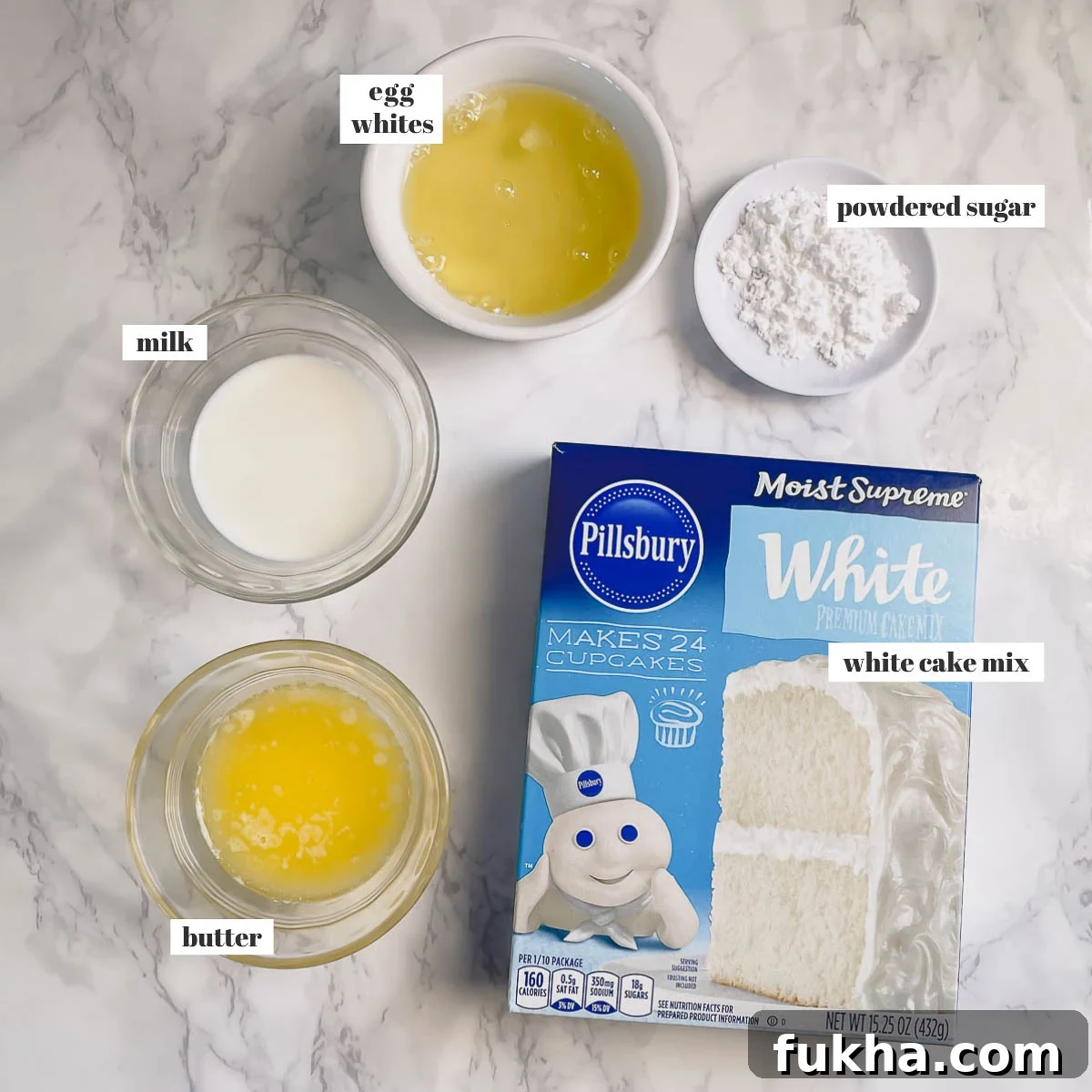 Snow White Roll Cake Recipe with Whipped Cream Filling 3 White roll cake ingredients.